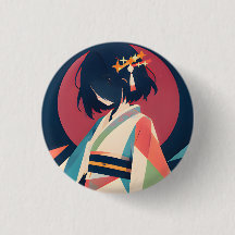 Botón inspirado en anime coleccionable 1 Luna Carm