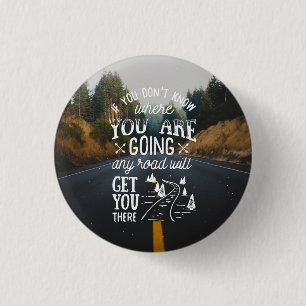 Botón inspirador de la cita cualquier camino
