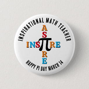 botón INSPIRE ASPIRE Math Teacher Happy Pi Day