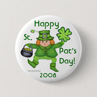 Botón irlandés del Leprechaun del día de St