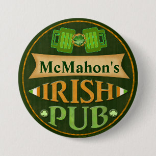 Botón irlandés del Pub del día de St Patrick