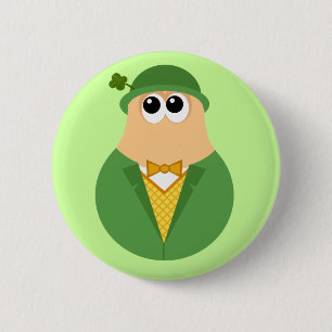 Botón irlandés lindo del Leprechaun