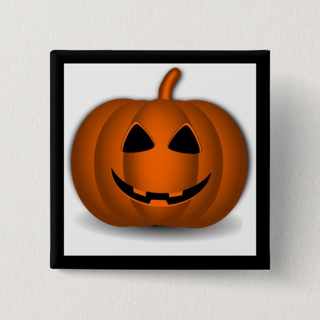 botón Jack o' Lantern Halloween (Anverso)