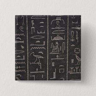 botón Jeroglíficos egipcios
