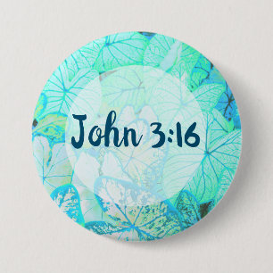 Botón John 3:16 Biblia Verse Pin