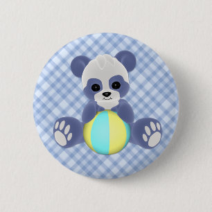 Botón juguetón del bebé de la panda