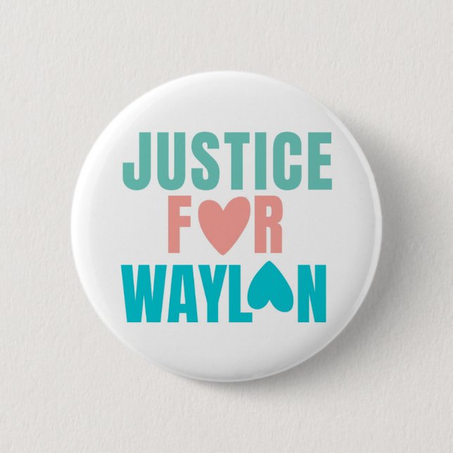 Botón Justicia para Waylon (Anverso)