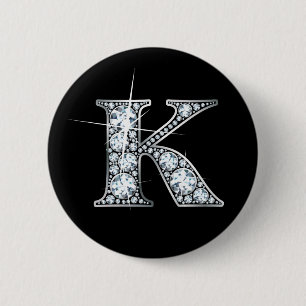 Botón "K" Faux-"Diamond Bling"