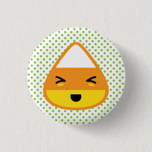 Botón Kawaii Candy Corn