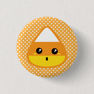 Botón Kawaii Candy Corn