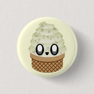 BOTÓN KAWAII ICE CREAM COOKY CREAM CONE PIN