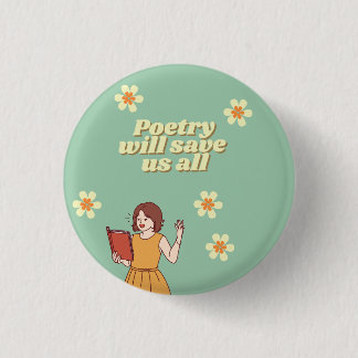 botón "La poesía nos salvará a todos"
