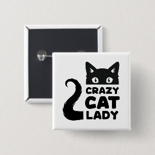 Botón Lady de gato loco
