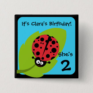 botón Ladybug del personalizado