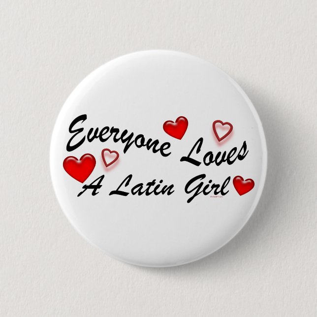 Botón latino del chica de los amores (Anverso)