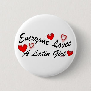Botón latino del chica de los amores