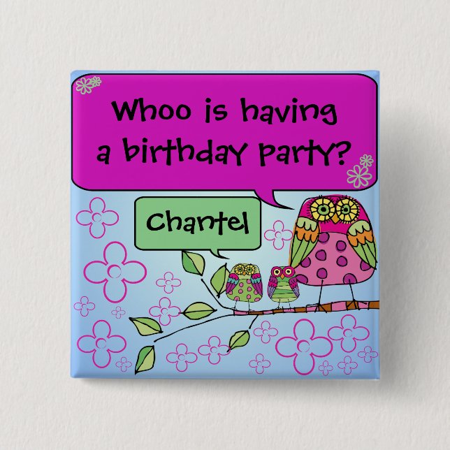 botón Lechuza personalizada (Anverso)