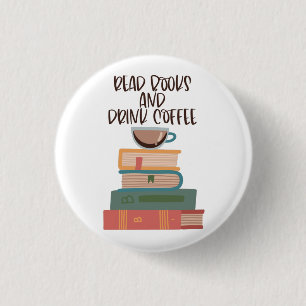 Botón Leer libros y beber café