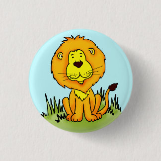botón León de arte animal lindo