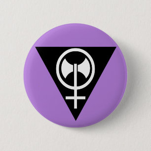Botón lesbiano del orgullo - lavanda