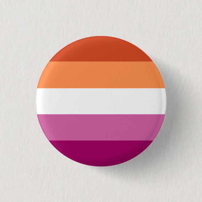 Botón lesbiano del orgullo (naranja/rosa) (Anverso)