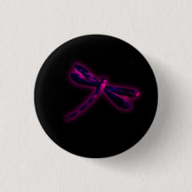 Botón Libélula - Resplandor Magenta