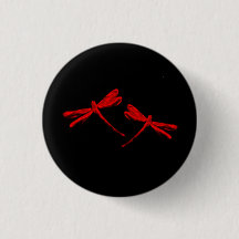 Botón Libélula - Rojo