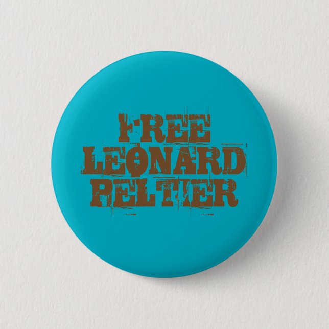 Botón libre de Leonard Peltier (Anverso)