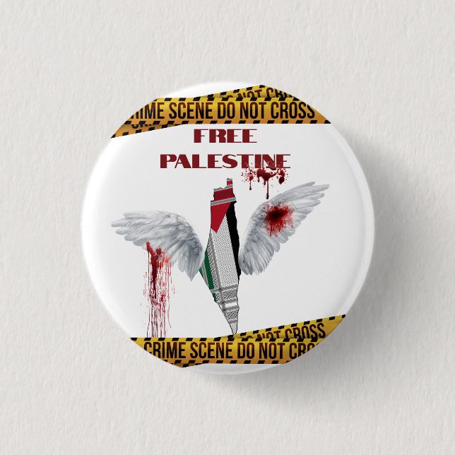 Botón Libre de Palestina - Pin del Genocidio Pales (Anverso)