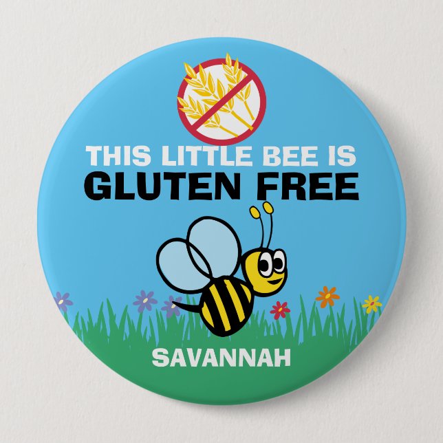 Botón libre del abejorro del gluten para la alarma (Anverso)