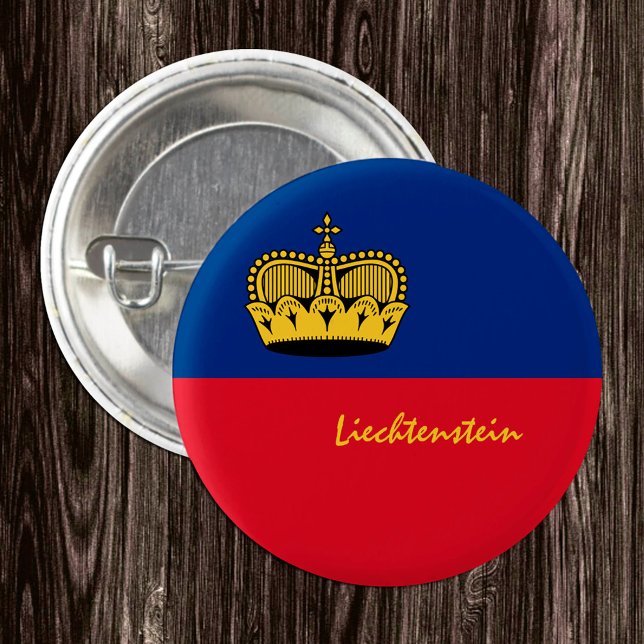 Botón Liechtenstein, bandera patriótica de Liechte (Subido por el creador)