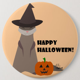 Botón lindo de Halloween del hurón