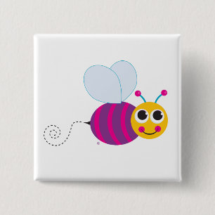 Botón lindo de la abeja