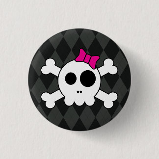 Botón lindo de Skully y de Argyle