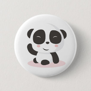 Botón lindo del modelo de la panda