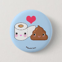 Botón lindo del retrete y del impulso BFF Pinback