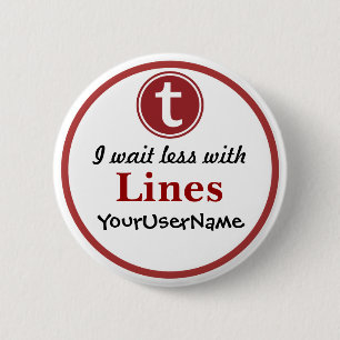 Botón Líneas - Diseño 1 (Blanco)