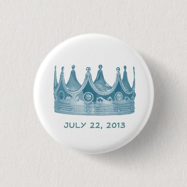 Botón llevado bebé real de la corona (Anverso)