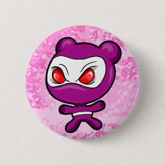 Botón loco de Ninja del guerrero del oso polar