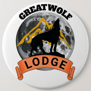botón Lodge de lobo grande