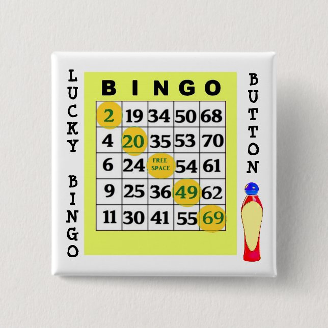botón Lucky BINGO Botón Green Cards (Anverso)