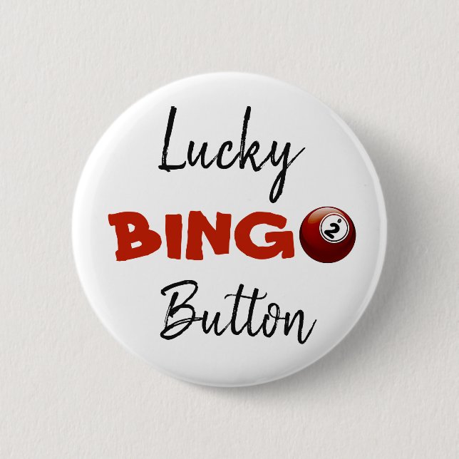 botón Lucky BINGO Red Ball (Anverso)