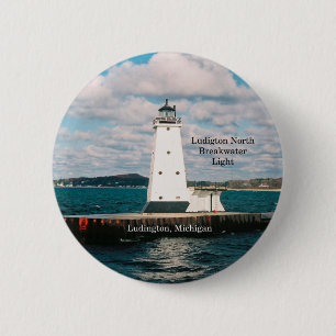 botón Ludington North Breakwater Light