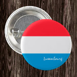 botón Luxemburgo, bandera de Luxemburgo patriótica<br><div class="desc">Botones: Luxemburgo y bandera luxemburguesa - amo a mi país,  viajes,  vacaciones,  patriotas nacionales / hinchas deportivos</div>