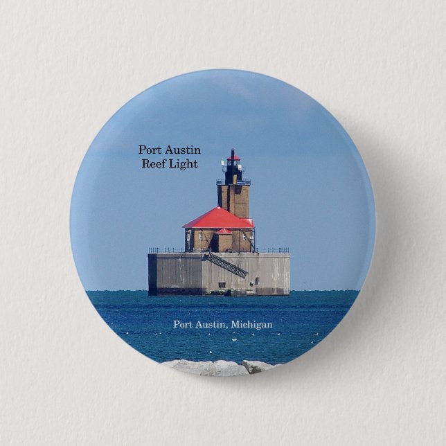 botón Luz de arrecife de Port Austin (Anverso)