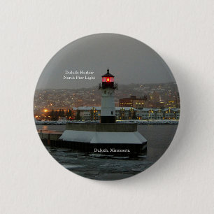 botón Luz del muelle norte del puerto de Duluth