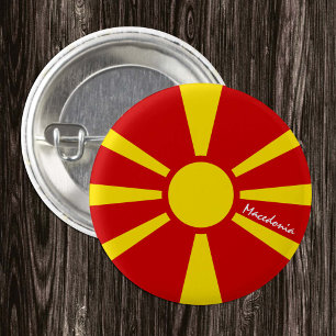 Botón Macedonia, bandera patriótica macedonia