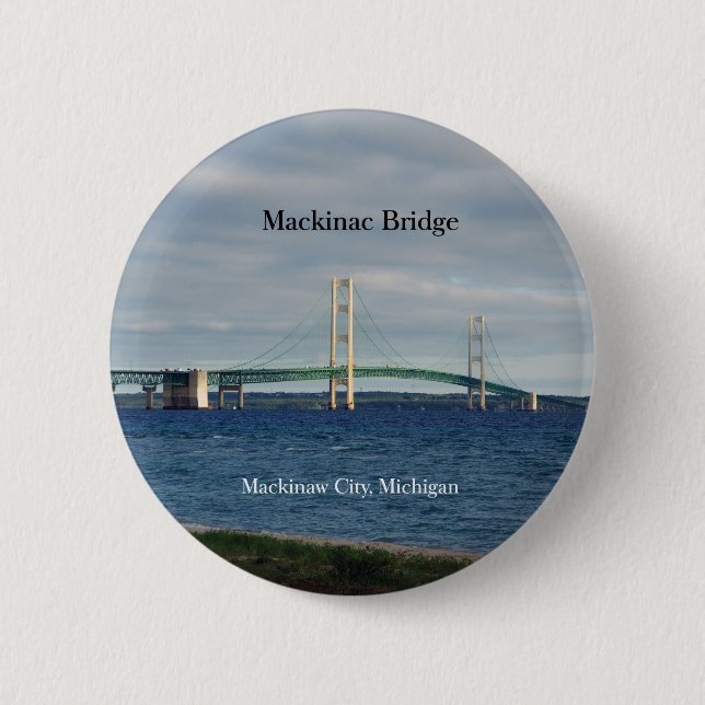 Botón Mackinac Bridge Mackinaw City (Anverso)