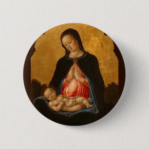 Botón Madonna & Child art