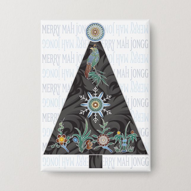 Botón Mah Jongg Christmas Tree (Anverso)